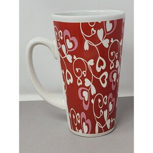 Vintage Valentines Day Themed Large Ceramic Mug With Heart Design‎